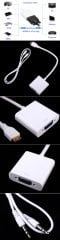 Mini HDMI To VGA + Ses Çevirici Adaptör Kablo