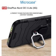 OnePlus Nord CE 3 Lite Batman Serisi Yüzük Standlı Armor Kılıf Siyah -AL3349