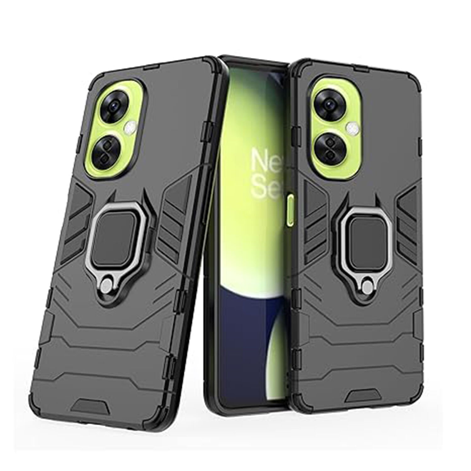 OnePlus Nord CE 3 Lite Batman Serisi Yüzük Standlı Armor Kılıf Siyah -AL3349