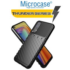 Microcase Realme 7 Thunder Serisi Darbeye Dayanıklı Silikon Kılıf - Siyah