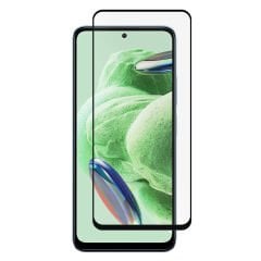 Microcase Xiaomi Redmi Note 12 Global için Tam Kaplayan Çerçeveli Tempered Ekran Koruyucu - Siyah AL3276