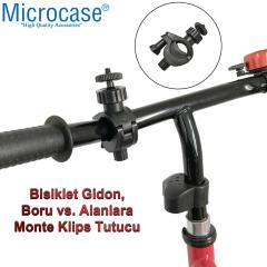 Microcase Aksiyon Kameralar için Klipsli Bisiklet Gidon Tutucu - AL2703