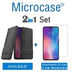 Xiaomi Mi 9 Alfa Serisi Armor Standlı Kılıf + CAM (SEÇ)