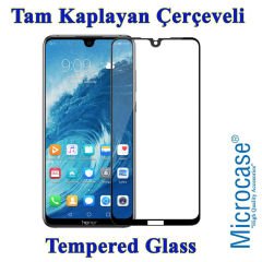 Microcase Huawei Honor 8X MAX Batman Serisi Yüzük Standlı Armor Kılıf - Siyah + Tam Kaplayan Çerçeveli Cam