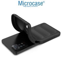 Microcase Realme 8 Thunder Serisi Darbeye Dayanıklı Silikon Kılıf - Siyah