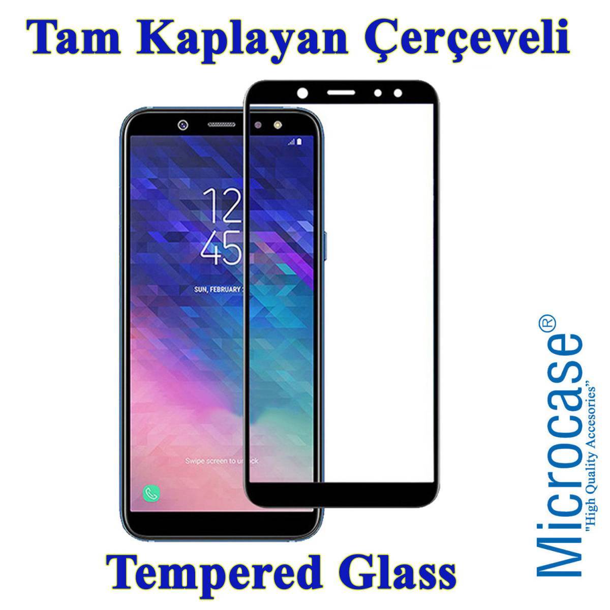 Samsung Galaxy A9 Star Lite Tam Kaplayan Çerçeveli Tempered Ekran