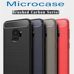 Samsung Galaxy S9 Brushed Carbon Fiber Silikon TPU Kılıf