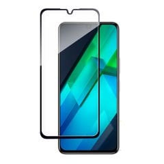 Microcase Infinix Note 12 G96 için Tam Kaplayan Çerçeveli Tempered Ekran Koruyucu - Siyah AL3276