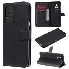 Microcase Xiaomi Redmi K40S Darbeye Dayanıklı Cüzdanlı ve Standlı Kapaklı Deri Kılıf Siyah AL4232