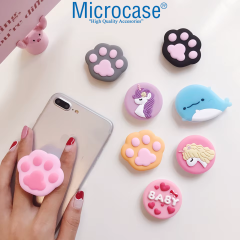 Microcase 3D Tasarımlı 3M Yapıştırmalı El Parmak Tutucu Cep Telefonu Tutacağı Popsocket - AL5245
