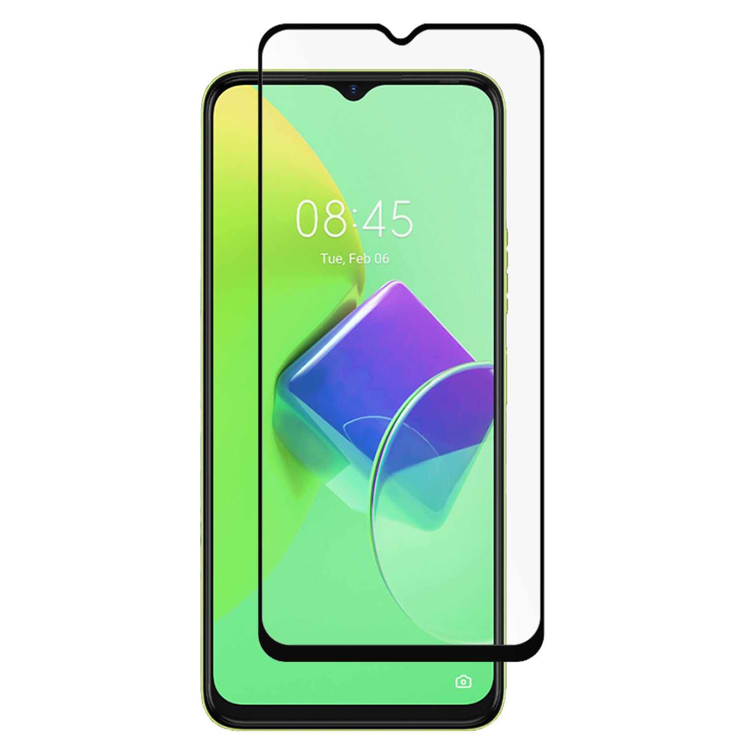 Microcase Tecno Spark 9 Pro için Tam Kaplayan Çerçeveli Tempered Ekran Koruyucu - Siyah AL3276