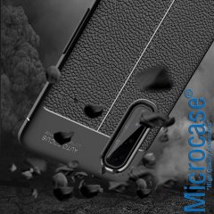 Microcase Oppo Find X2 Leather Tpu Silikon Kılıf - Siyah