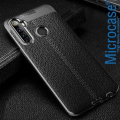 Microcase Realme 6i Leather Tpu Silikon Kılıf - Siyah
