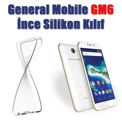General Mobile GM6 Ultra İnce 0.2 mm Soft Silikon + Tempered Cam