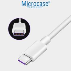 Microcase Type-C 5A Hızlı Şarj ve Data USB Kısa Kablo - 25 cm Beyaz AL2712