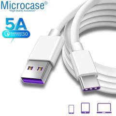 Microcase Type-C 5A Hızlı Şarj ve Data USB Kablosu - 100 cm Beyaz AL2713