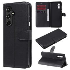 Microcase Samsung S24 Darbeye Dayanıklı Cüzdanlı ve Standlı Kapaklı Deri Kılıf Siyah AL4232