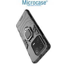 Microcase Xiaomi 13 (Global) Batman Serisi Yüzük Standlı Armor Kılıf - Siyah AL3349