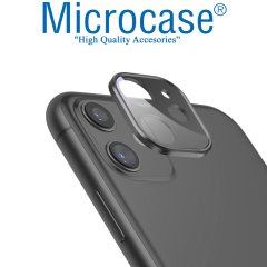 iPhone 11 Lens Koruyucu Glass Metal Çerçeveli - Siyah