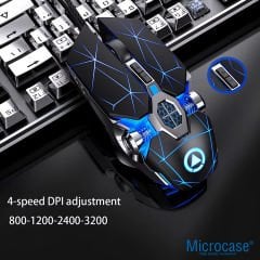 Microcase 3200DPI Kablolu Işıklı Ergonomik Tasarım Oyuncu Gaming Mouse - AL5046