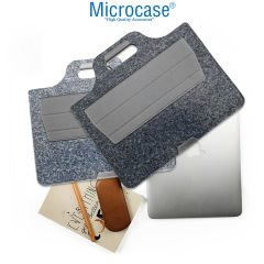Microcase Keçe 9-14 inch Ergonomik Tasarım Standlı Laptop Macbook Tablet ve Evrak Çantası AL4450