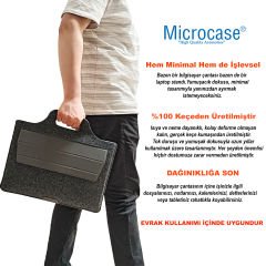 Microcase Keçe 9-14 inch Ergonomik Tasarım Standlı Laptop Macbook Tablet ve Evrak Çantası AL4450