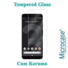 Microcase Google Pixel 3 Tempered Glass Cam Ekran Koruma