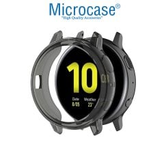 Microcase Samsung Galaxy Watch Active 2 44 mm Önü Açık Tasarım Silikon Kılıf - Füme