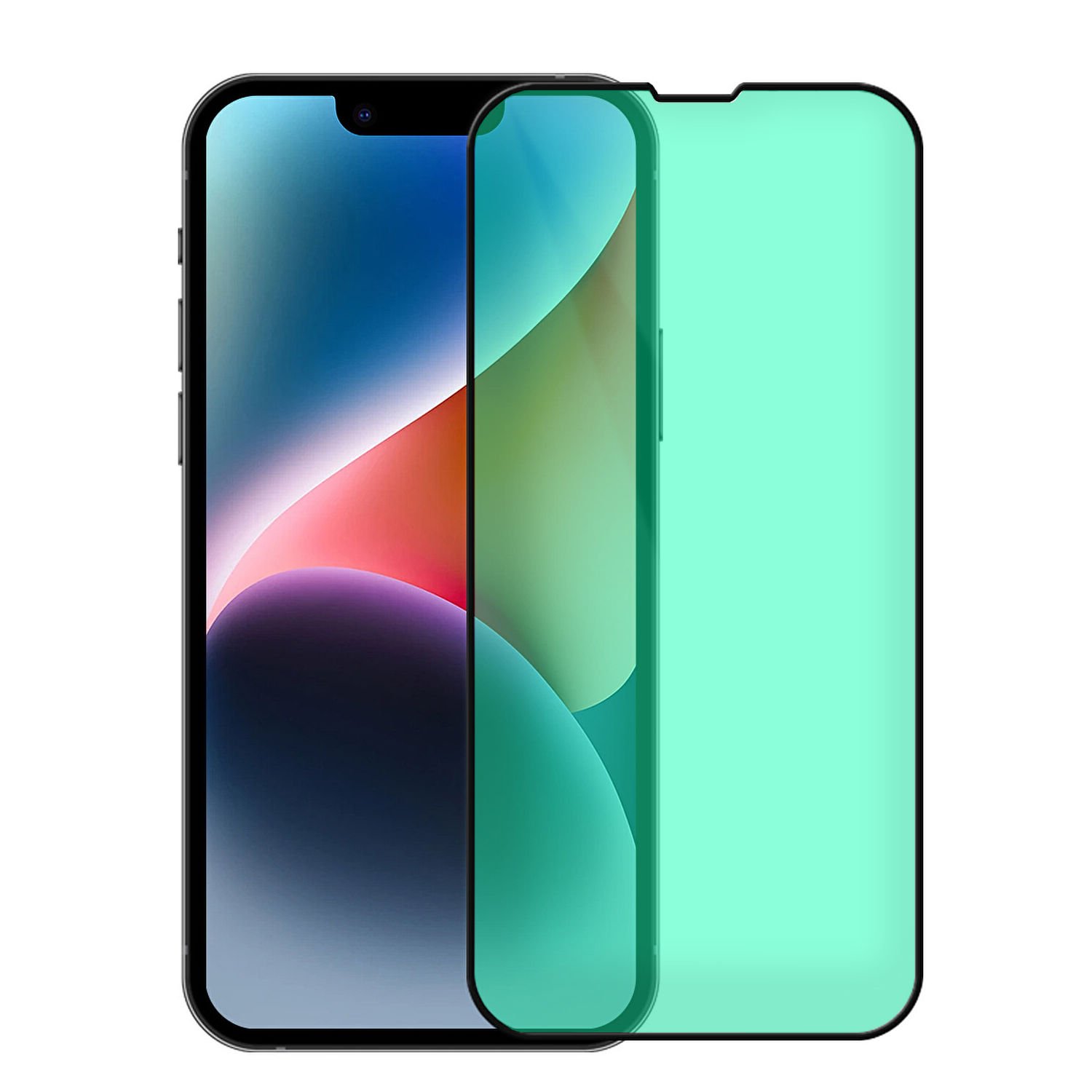Microcase iPhone 14 3D Polymer Kavisli Tam Kaplayan Nano Ekran Koruma - Siyah