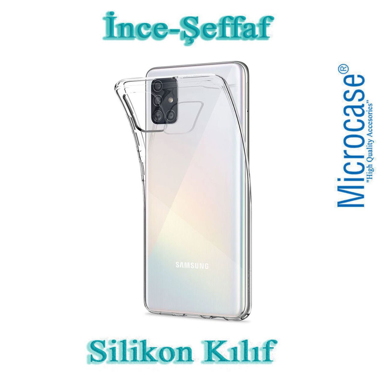 Microcase Samsung Galaxy A72 İnce 0.2 mm Soft Silikon Kılıf Şeffaf