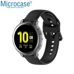 Microcase Samsung Galaxy Watch Active 2 44 mm Önü Açık Tasarım Silikon Kılıf - Şeffaf