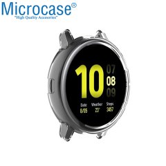 Microcase Samsung Galaxy Watch Active 2 44 mm Önü Açık Tasarım Silikon Kılıf - Şeffaf