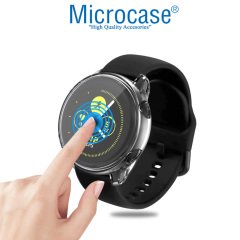 Microcase Samsung Galaxy Watch Active 2 44 mm Önü Kapalı Tasarım Silikon Kılıf - Şeffaf