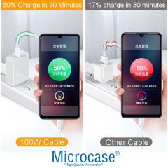 Microcase Type-C to Type-C 100W 5A Hızlı Şarj ve Data Kablosu - 2m Beyaz AL2717