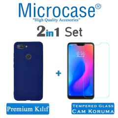 Microcase Xiaomi Mi 8 Lite Premium Matte Silikon Kılıf + CAM