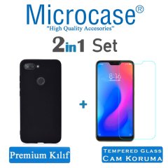 Microcase Xiaomi Mi 8 Lite Premium Matte Silikon Kılıf + CAM