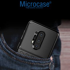 Microcase OnePlus 8 Pro Thunder Serisi Darbeye Dayanıklı Silikon Kılıf - Siyah