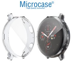 Microcase Samsung Galaxy Watch Active 2 40 mm Önü Kapalı Tasarım Silikon Kılıf - Şeffaf