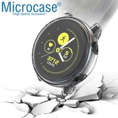 Microcase Samsung Galaxy Watch Active 2 40 mm Önü Kapalı Tasarım Silikon Kılıf - Şeffaf