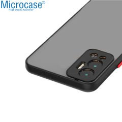 Microcase Infinix Hot 12 London Serisi Darbeye Dayanıklı Kılıf - Buzlu Siyah AL3415