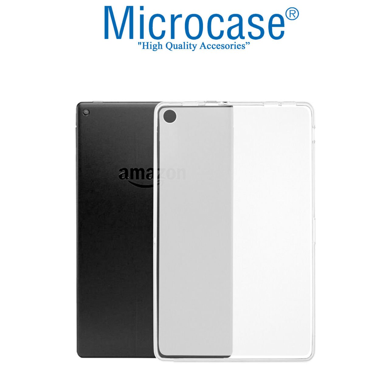 Microcase Amazon Fire HD 10 2019 Tablet Silikon Soft Kılıf Şeffaf