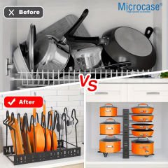 Microcase Çok Amaçlı Tencere Tava vs Ürünler İçin Düzenleyici Metal Raflık - AL5048