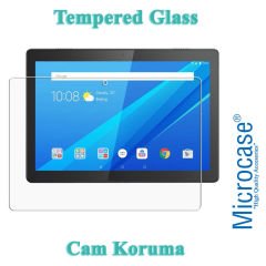 Microcase Lenovo TAB M10 10.1 X505F 4G LTE Tablet ZA490043TR Tablet Silikon Tpu Soft Kılıf - Şeffaf + Tempered Glass Cam Koruma