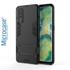 Microcase Oppo Find X2 Alfa Serisi Armor Standlı Perfect Koruma Kılıf - Siyah