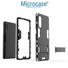 Microcase Oppo Find X2 Alfa Serisi Armor Standlı Perfect Koruma Kılıf - Siyah