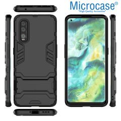 Microcase Oppo Find X2 Alfa Serisi Armor Standlı Perfect Koruma Kılıf - Siyah
