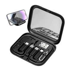 Microcase 10in1  Seyehat Tipi Çok Fonksiyonlu   Aynalı Telefon Tutuculu Kablo Set-AL4951