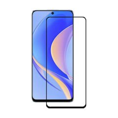 Microcase Huawei Nova Y90 - Huawei P50 Pro Tam Kaplayan Çerçeveli Tempered Ekran Koruyucu - Siyah