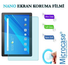 Microcase Lenovo TAB M10 10.1 X505F 4G LTE Tablet ZA490043TR Tablet Silikon Tpu Soft Kılıf - Şeffaf + Nano Esnek Ekran Koruma Filmi