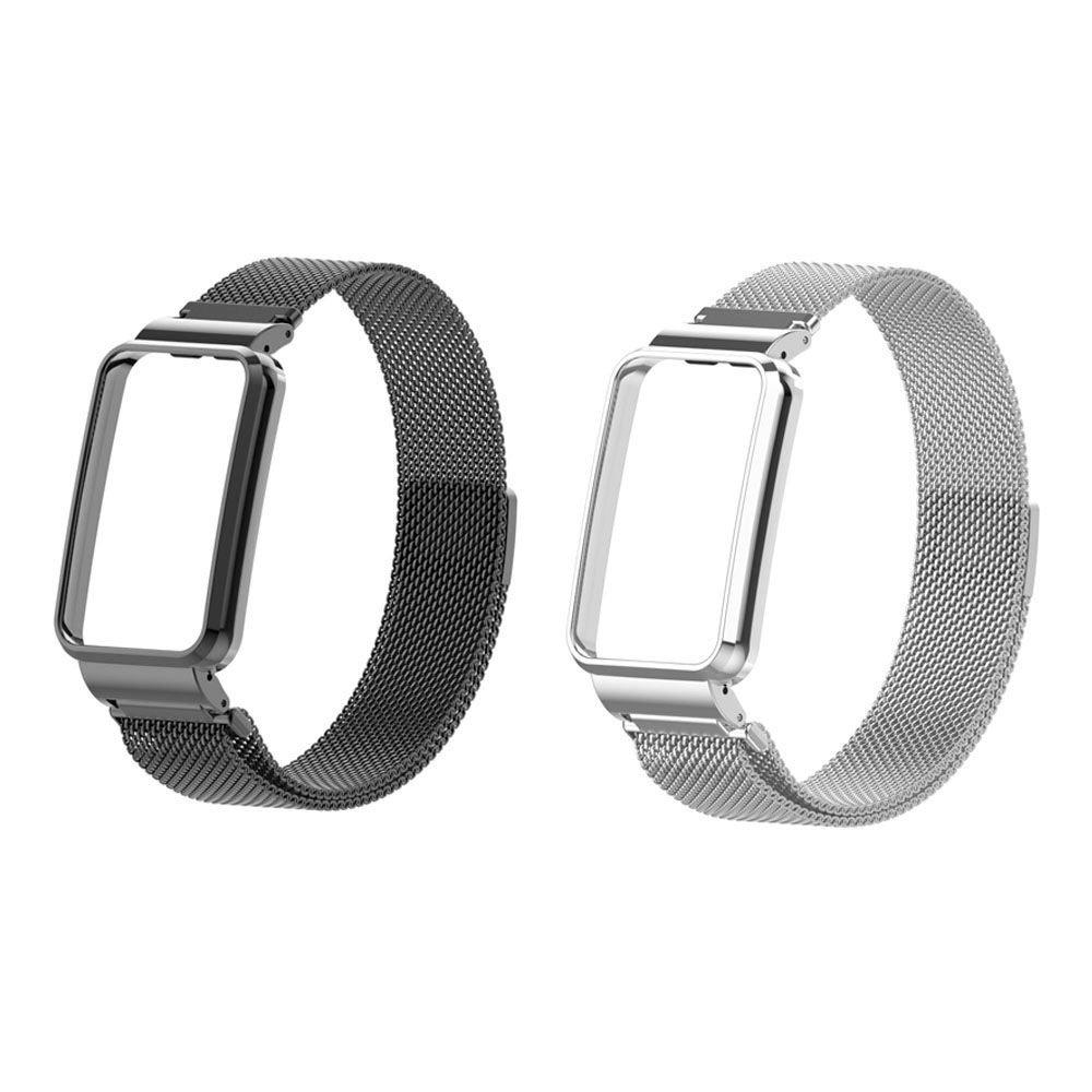 Microcase Xiaomi Mi Band 7 Pro Uyumlu Metal Kasalı Mıknatıslı Kordon Kayış - KY51